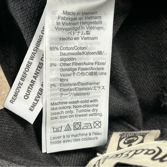 Madewell NWT Womens 10 In High Rise Skinny Jeans Magic Pockets Soft Black Sz 23P - Picture 13 of 15